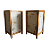 pair of dried flower lamps 1970