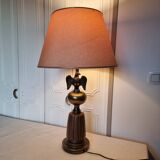Imposing 1950s German table lamp with a milk figure