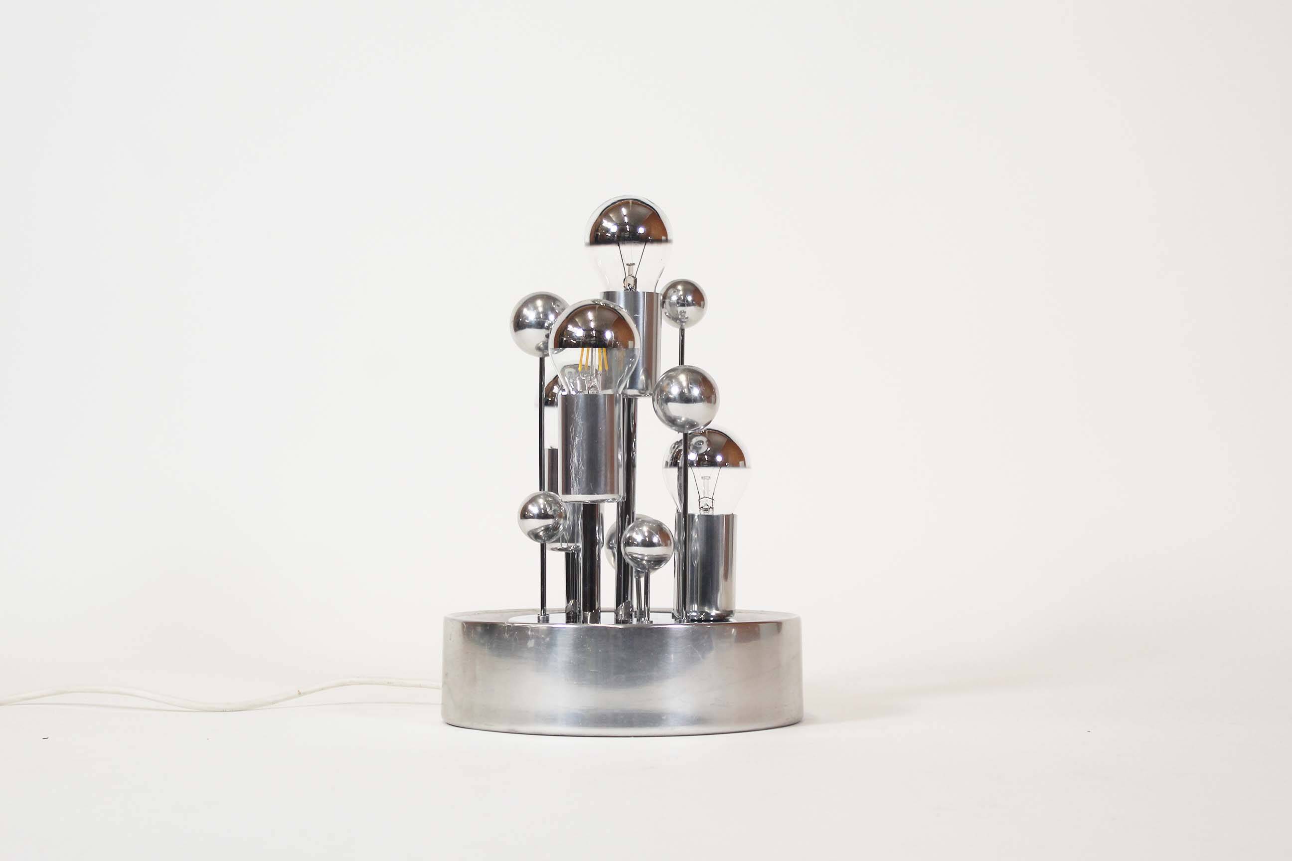 Stunning Mid-Century Modern Ice Glass Table Lamps by Doria Leuchten, Germany 1960’s