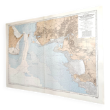 Vintage map of the bay of La Rochelle Charente Maritime 1965