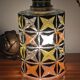 Geometric glass cylinder lamp from the 1970s.