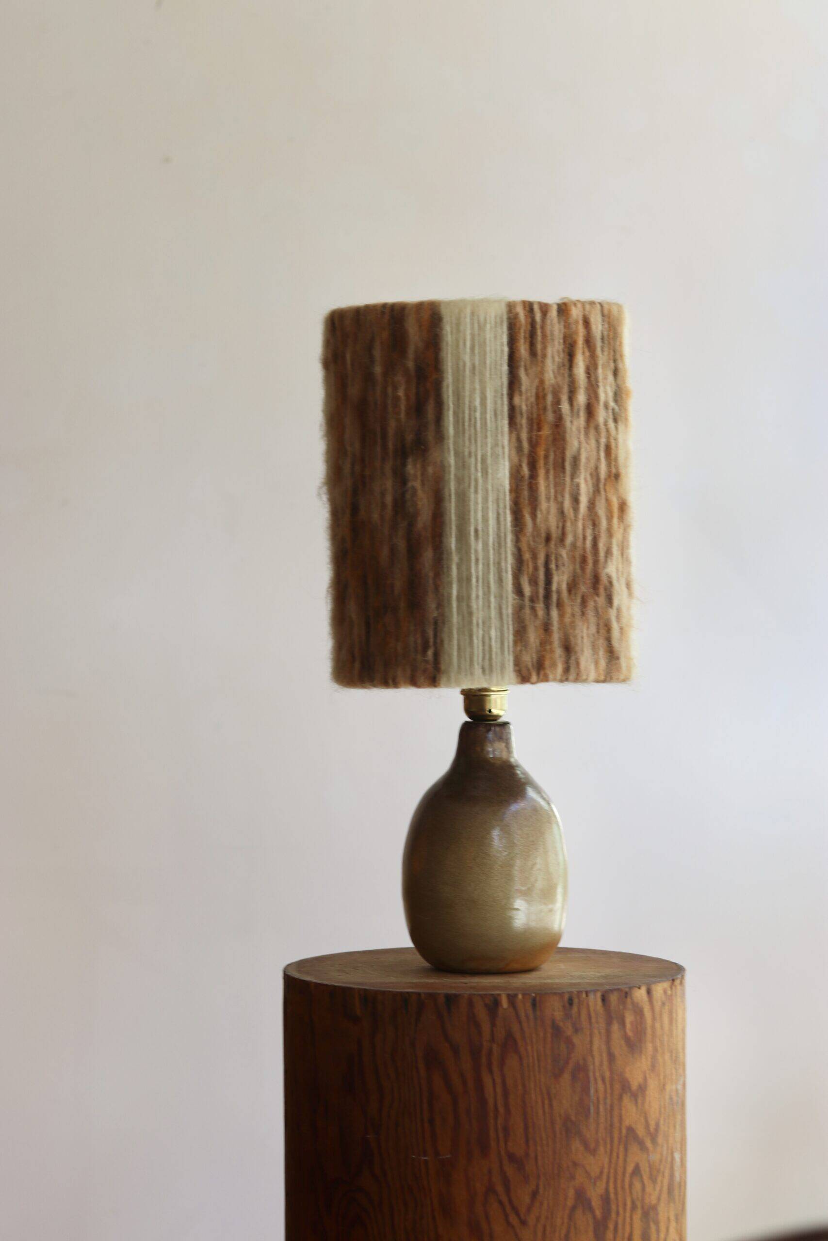 1960s table lamp in glazed stoneware