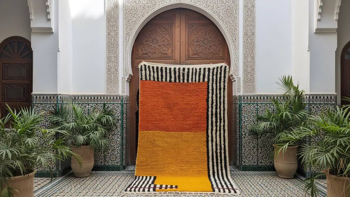 Handmade traditional carpet 250cm x 150cm Moroccan