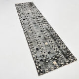 3x9 handmade pom pom vintage runner rug 285x73cm