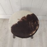 Brutalist cowhide stool