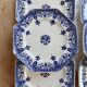 6 dessert plates ironstone Longchamp Rouen 19th century