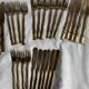 Ensemble de 35 couverts en laiton modèle Bambou vintage