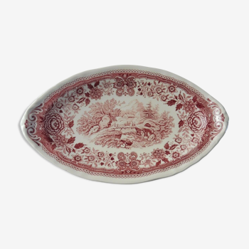 Ancien ravier décor Burgenland rose, en céramique, de Villeroy & Boch