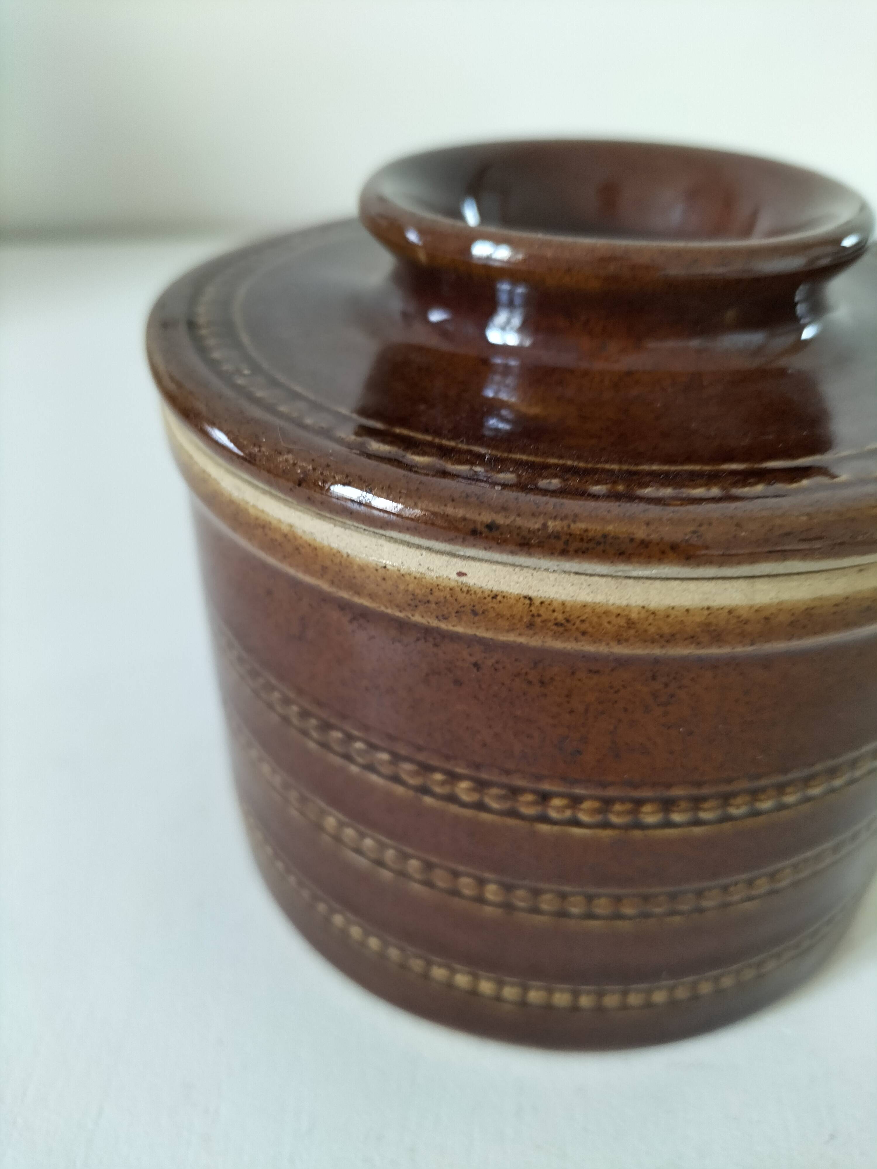 Vintage Berry Pottery Butter Dish
