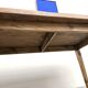Beech farmhouse table, tapered legs, France, 1970s