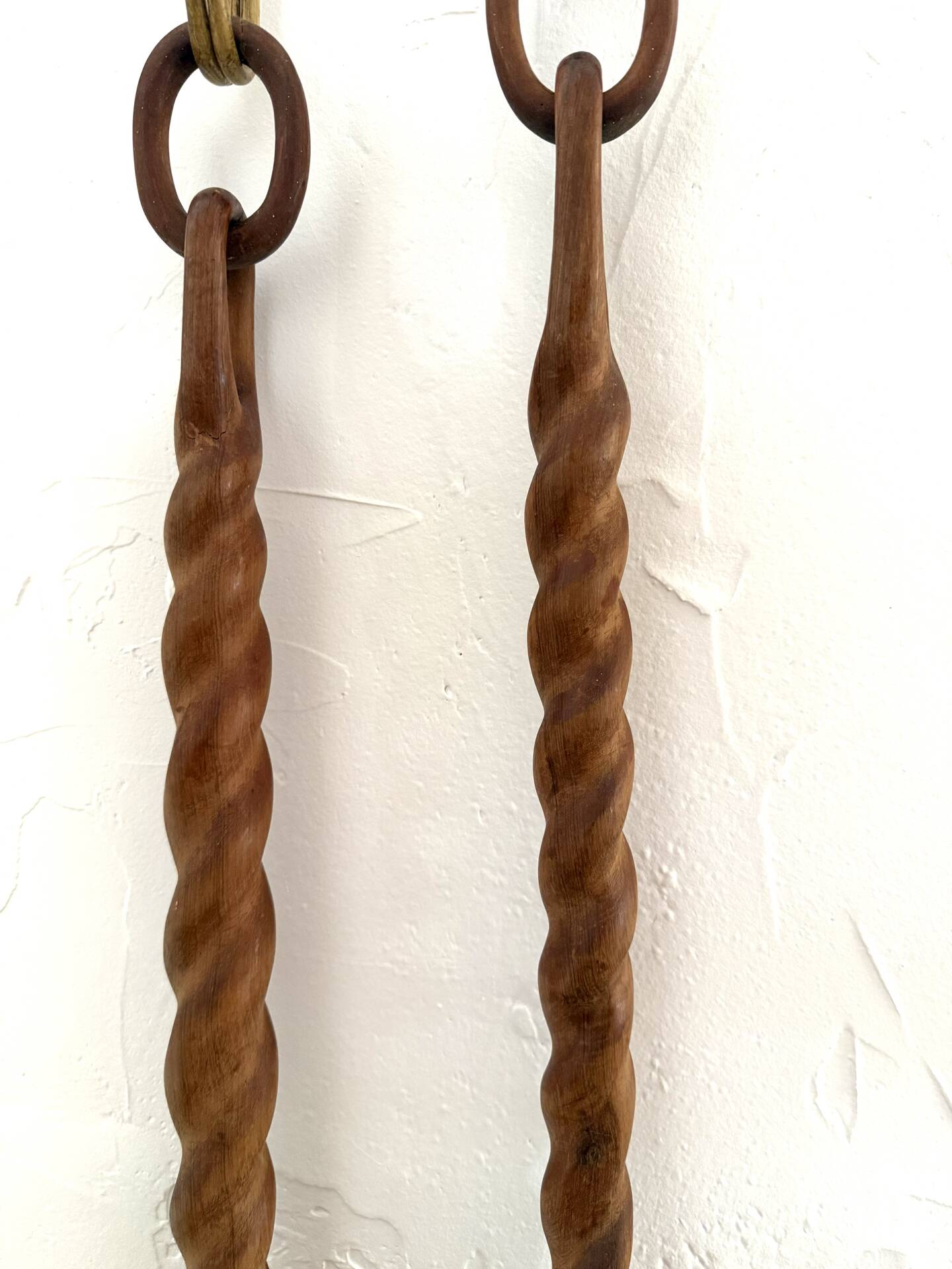 XXL carved wooden spoon and fork set