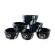 Set de 6 pots ramequins bols vintage céramique peinte 1960