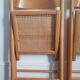 Set of 2 folding chairs cannees