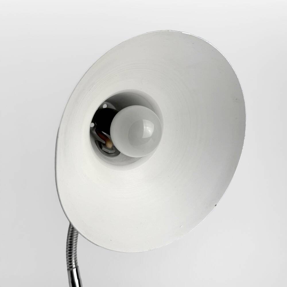 Flexible brushed aluminum lamp from the 60s