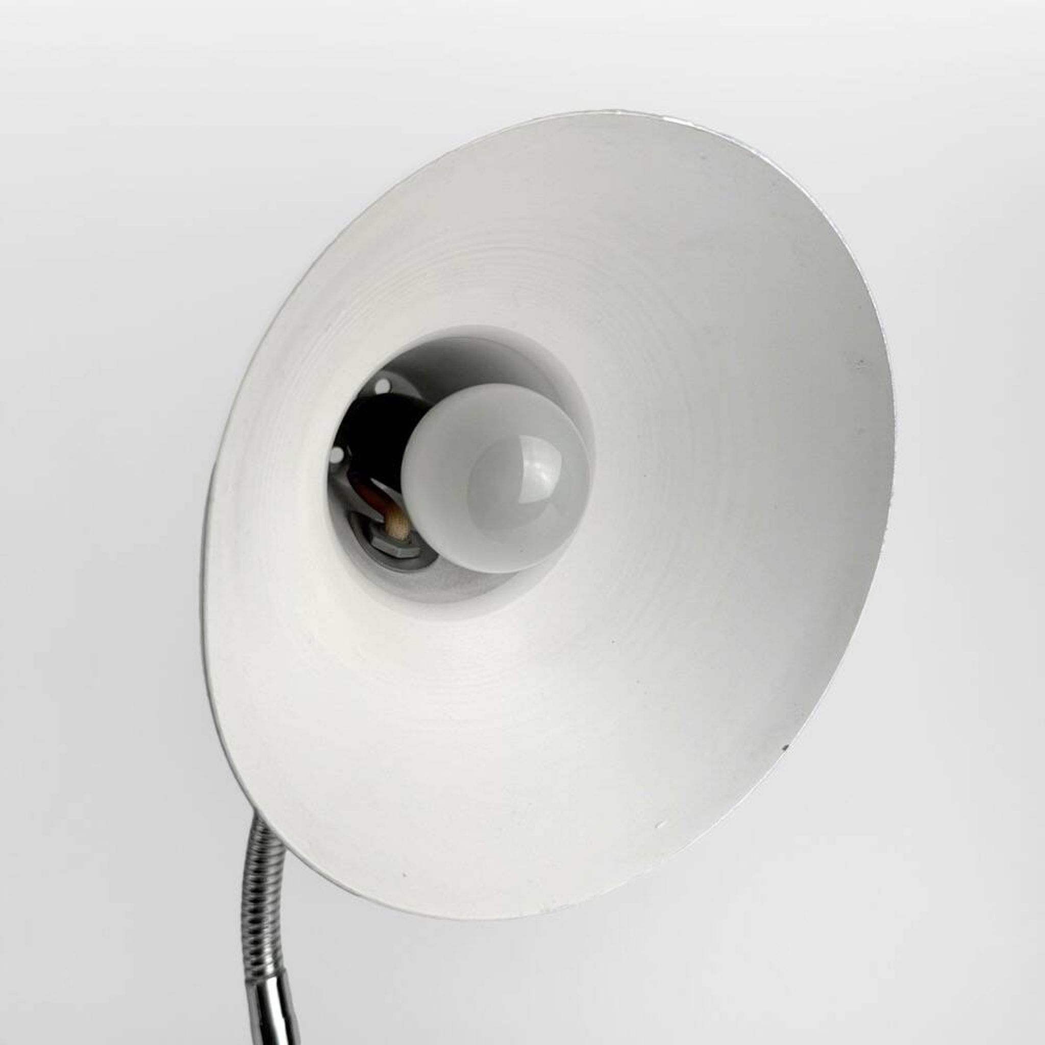 Flexible brushed aluminum lamp from the 60s