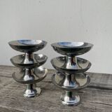 6 stainless steel cups 1970