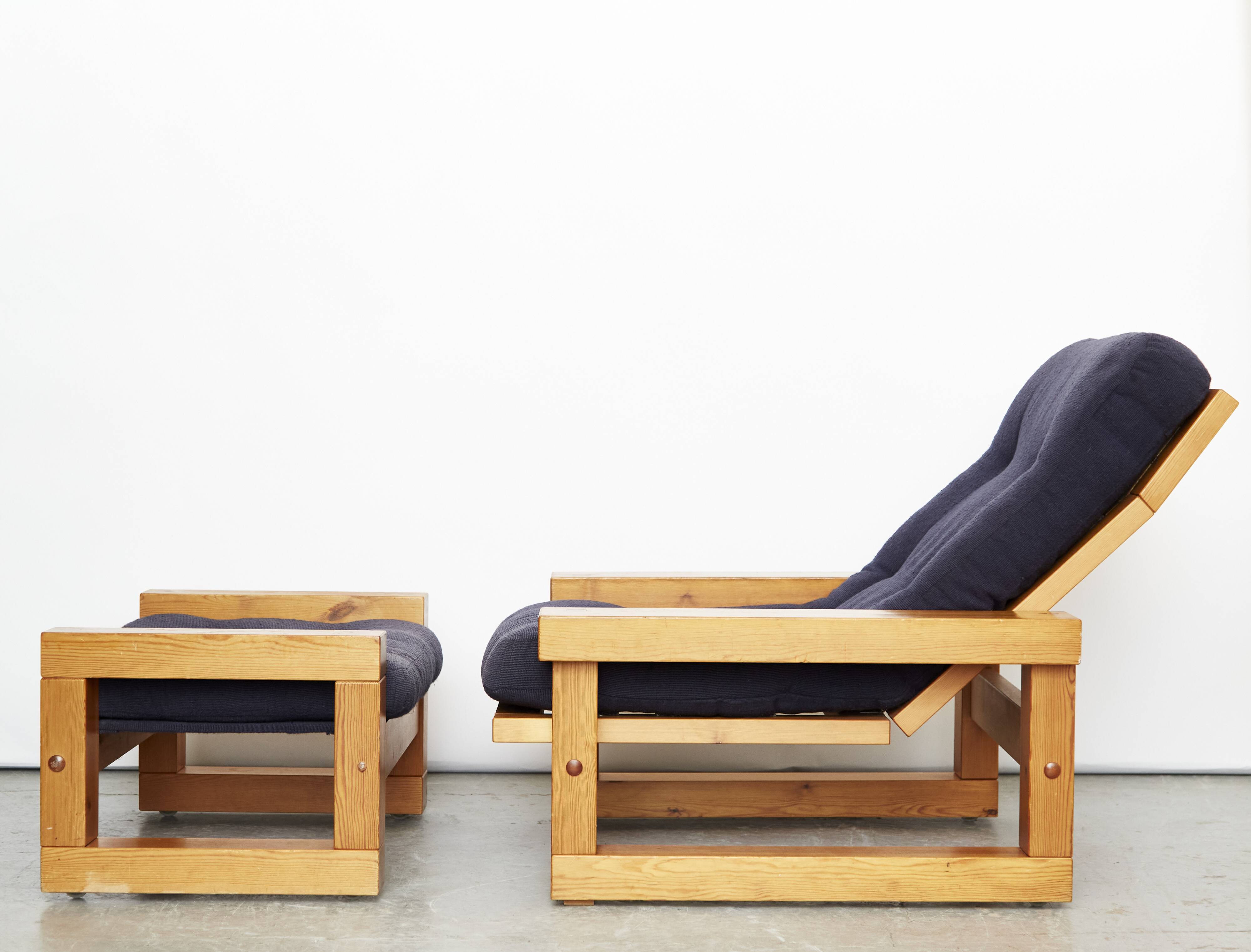 Christer Lundén "Patron" Lounge Chair & Ottoman for Broby Nya Möbler AB