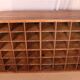 Old professional piece of furniture - postal sorting with 48 lockers in Burmese teak