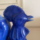Ancienne verseuse coq bleu cobalt