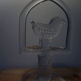 Glass bird suncatcher sculpture