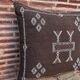 Handwoven cactus silk cushion cover: Berber bohemian cushion
