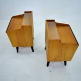 1960s pair of midcentury bedside tables by Mojmir Požár, Czechoslovakia