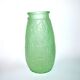 Large art deco vase in uranium-bearing dichroic green glass