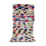Moroccan Berber carpet in hand woven wool a modern vintage azilal 180x80 cm