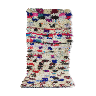 Tapis berbère marocain en laine tissé a la main azilal moderne vintage 180x80 cm