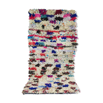 Moroccan Berber carpet in hand woven wool a modern vintage azilal 180x80 cm