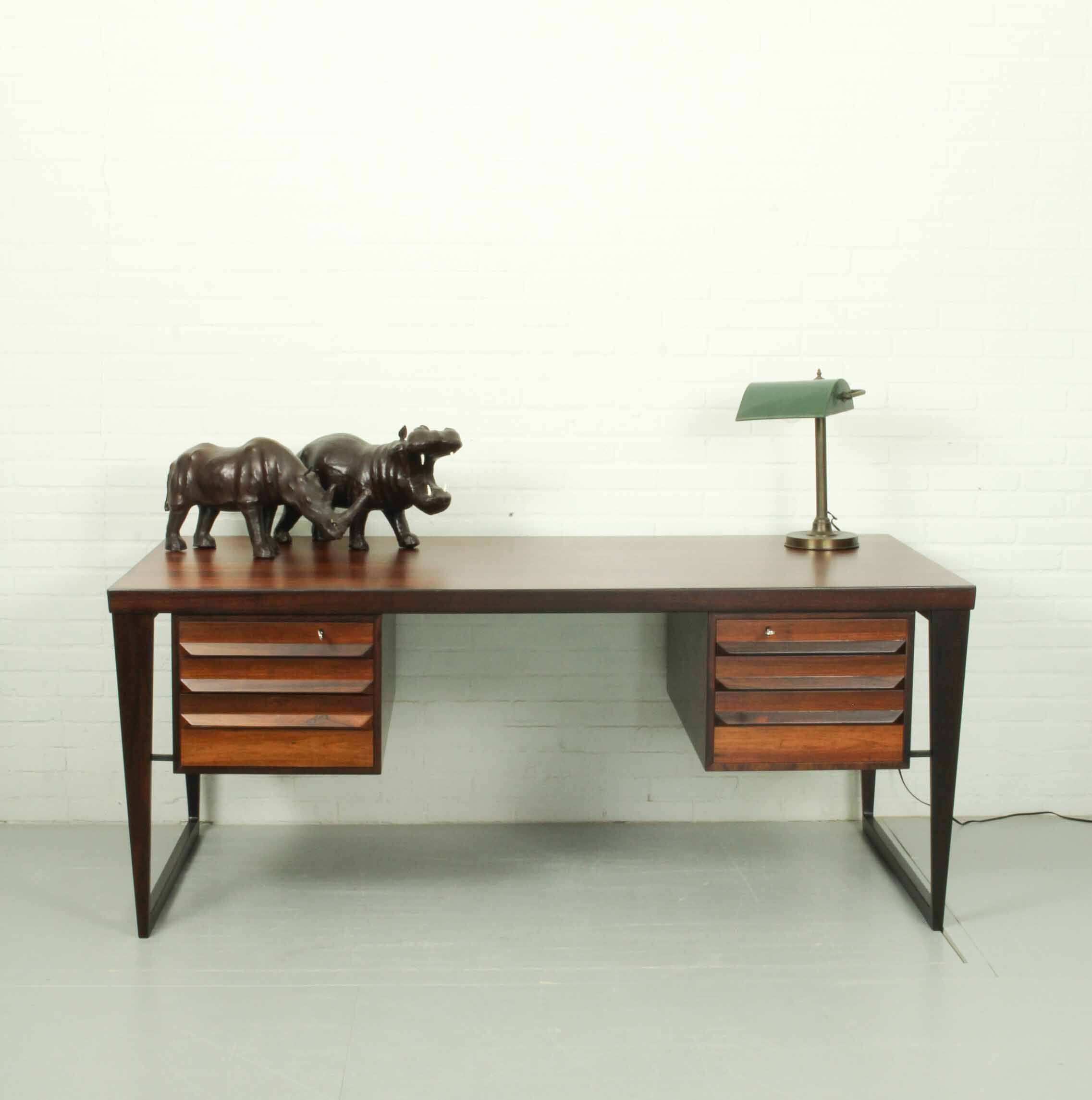 Bureau en palissandre du milieu du siècle par Kai Kristiansen