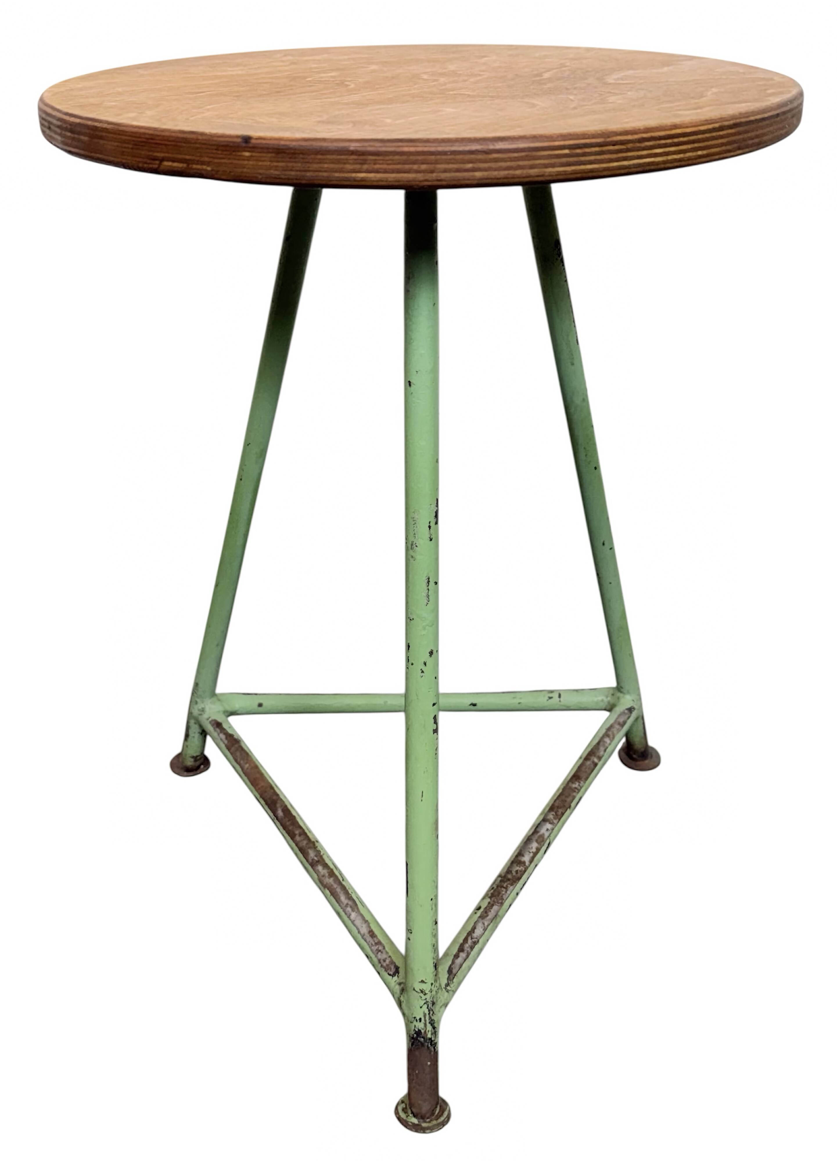 Green Industrial Workshop Stool, 1960s