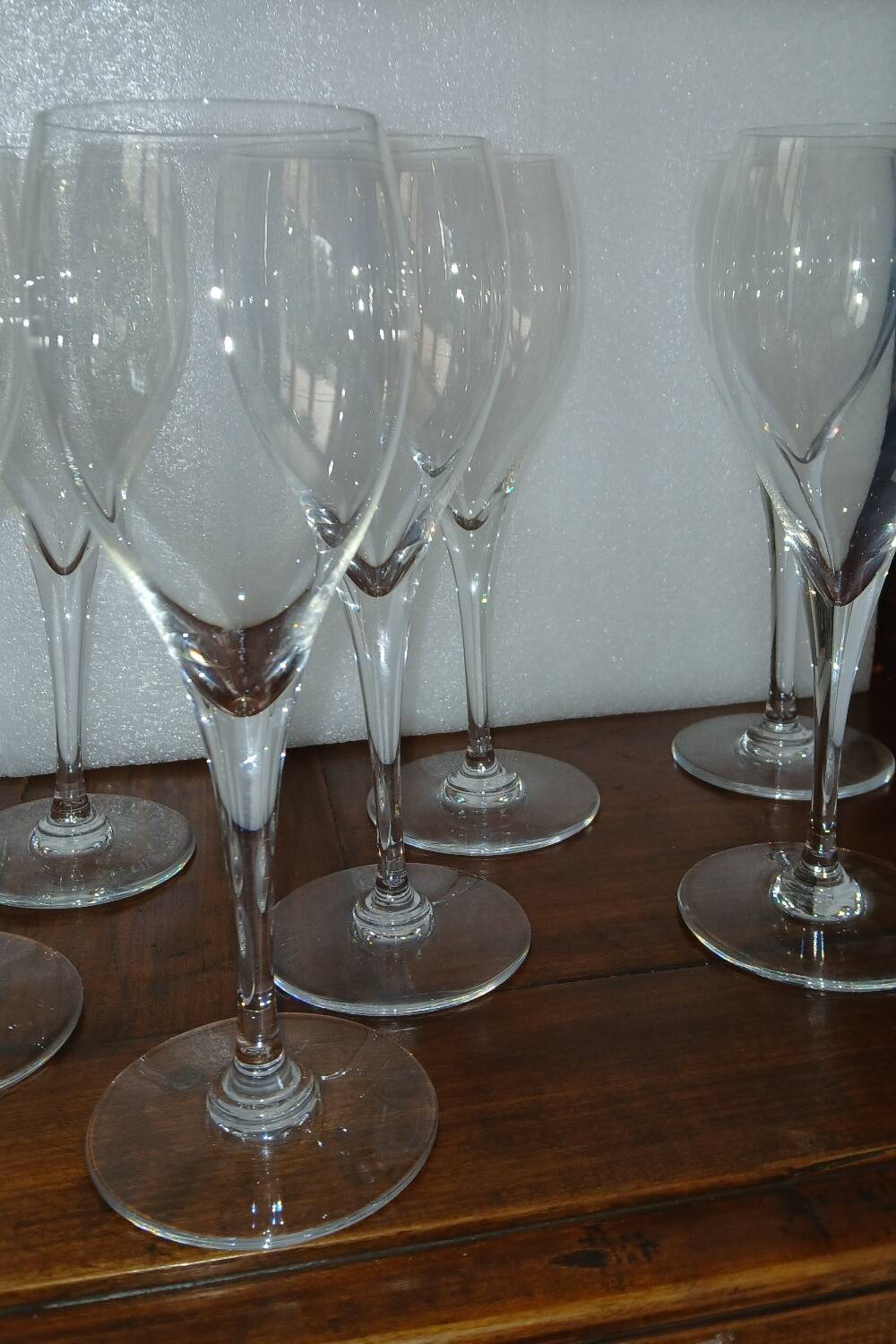 8 Baccarat water glasses signed Saint Remy model