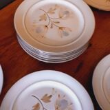12 stoneware dessert plates from the 70s