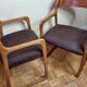 Pair of Baumann armchairs, model "sled", 1960