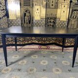 Scandinavian dining table in blackened wood Napoleon III