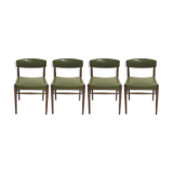 Set of 4 olive green chairs