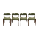 Série de 4 chaises vert olive