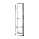 Chrome tubular cloakroom coat rack