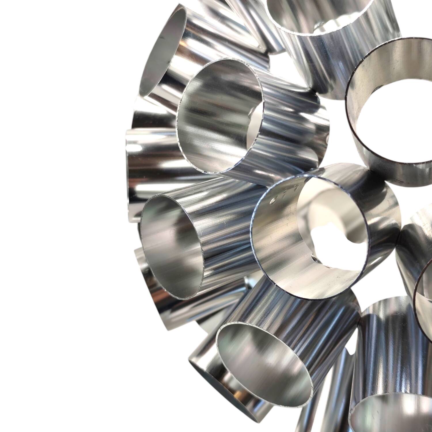 Vintage 1970s Mid-Century Chrome Pendant Lamp - Futuristic Space Age
