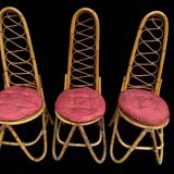 Bamboo Chairs by Dirk Van Sliedrecht for Rohe Noordwolde, 1960.Set of 3