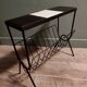 Door reviews side table end of sofa steel ceramic modernist vintage
