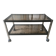 Metal coffee table with smoked glass.