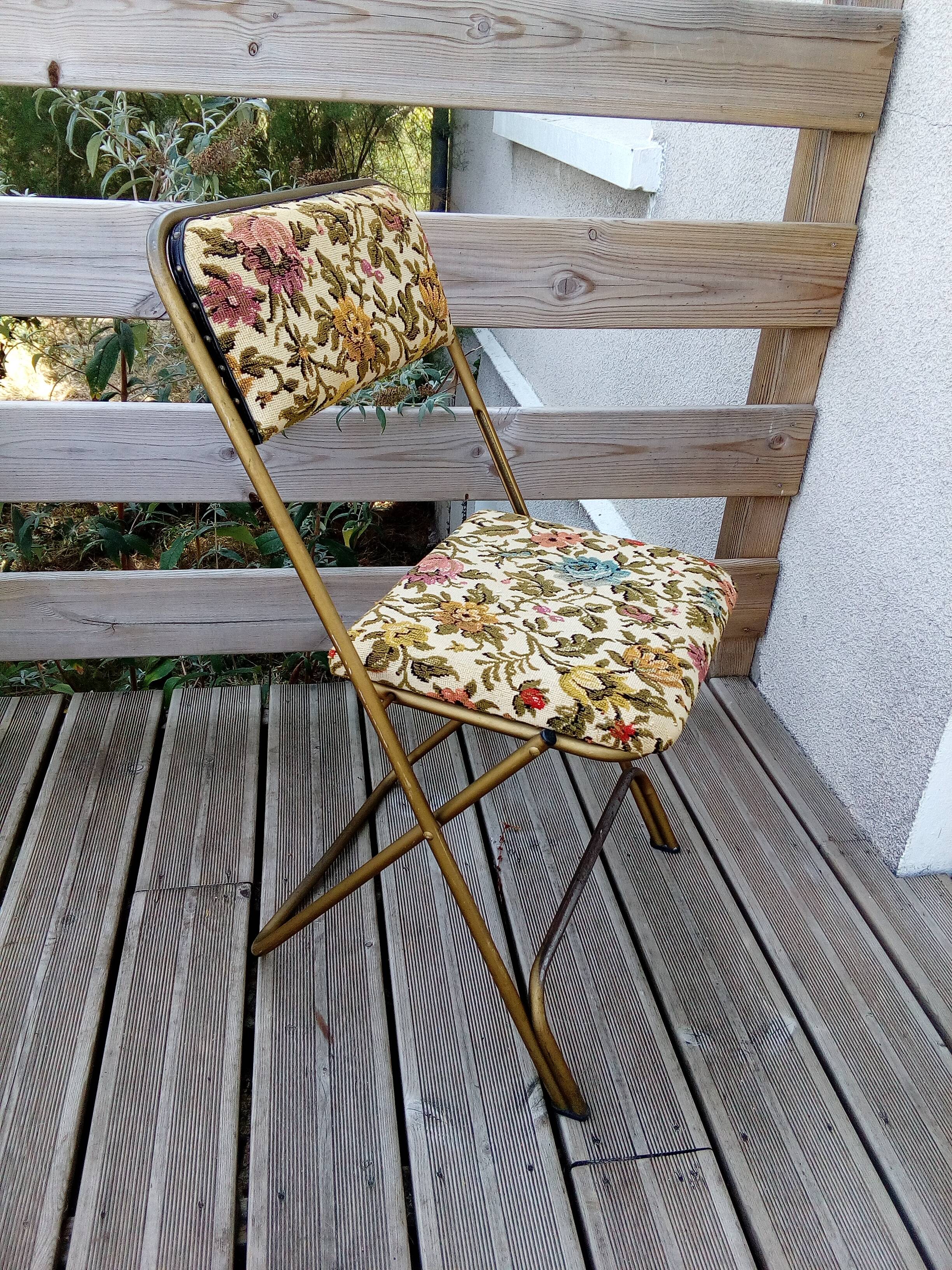 Chaise pliante Lafuma modèle Chantazur d'avant 1968