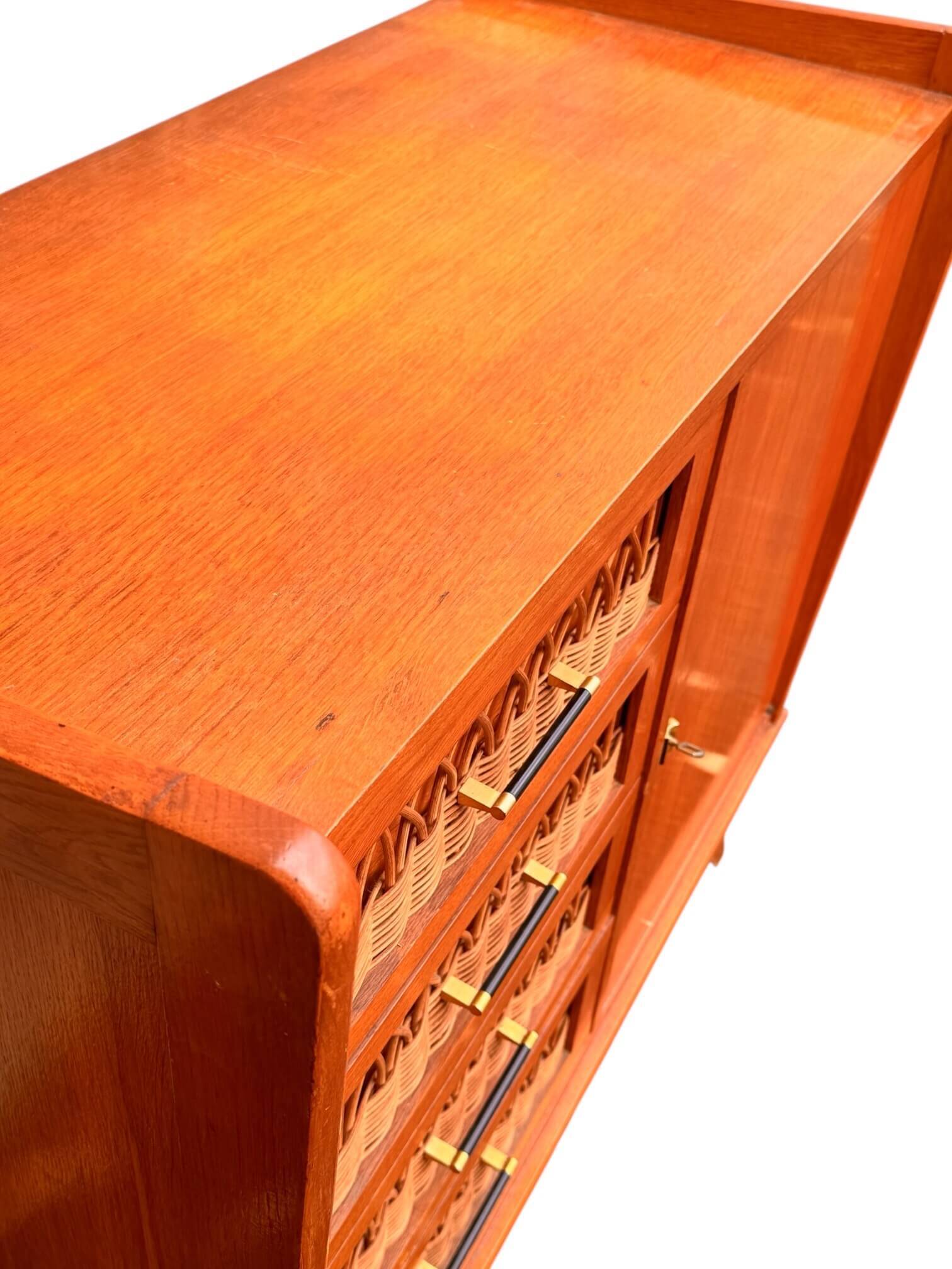 Vintage rattan sideboard