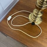 Large gilded bronze lamp