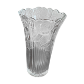 Cast glass vase Borgonovo Italy pink decoration