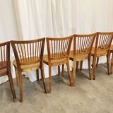 Vintage STOL Kamnik Wooden Dining Chair: 1960s Yugoslavia Bistro Style