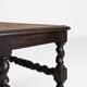 Antique French wooden stool with rattan top, ca. 1880