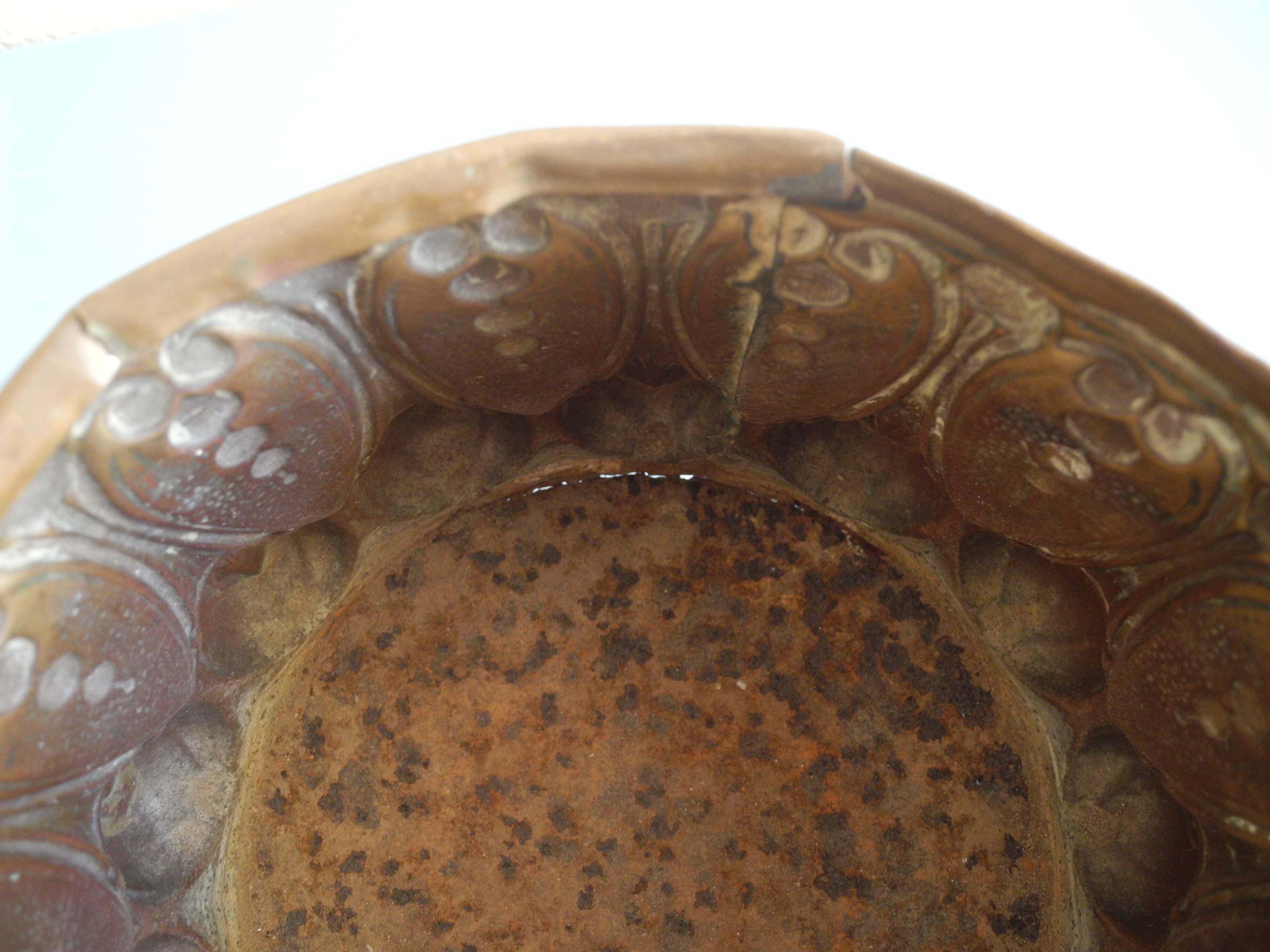brass cache pot antique decorative planter flower pot